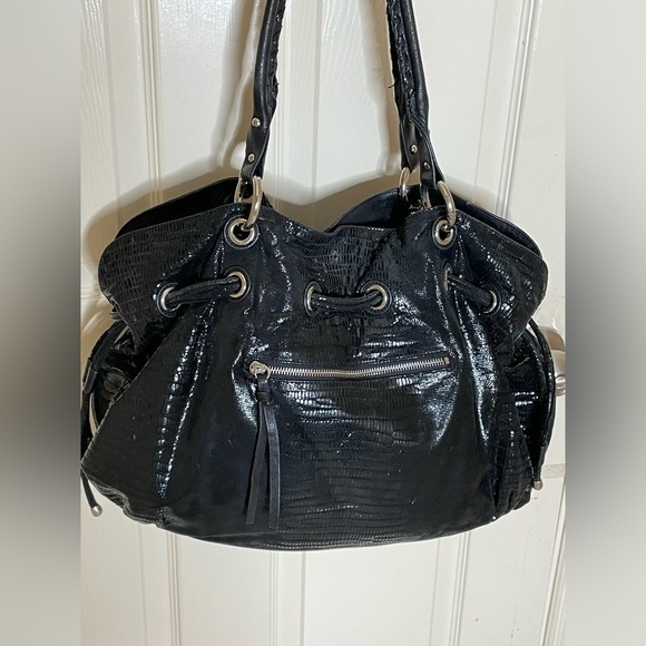 CHEZ FINE LEATHER GOODS by CHERYL LEATHER SNAKE HANDBAG SHOULDER LARGE‌ - Picture 3 of 9